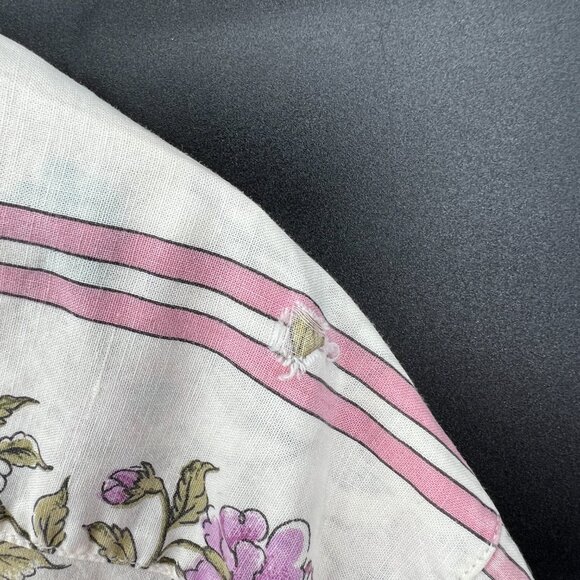 Vintage 70s boho pure love takeaway cottagecore button up shirt grandmacore L - Picture 6 of 10